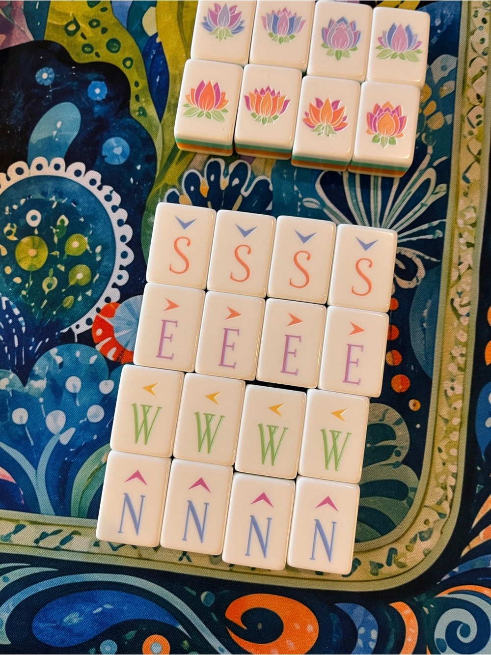 Mahjong Tile Set with Matching Mat - Picture 7 of 13